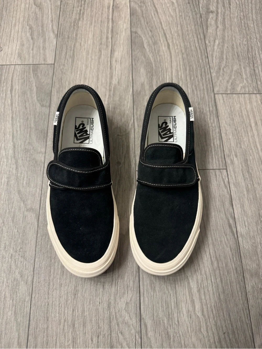 Vans 47dx Black Suede Slip-On Sneakers
